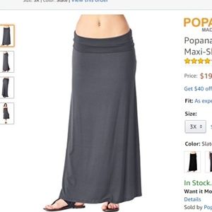 🌻3/$10!! Grey maxi skirt